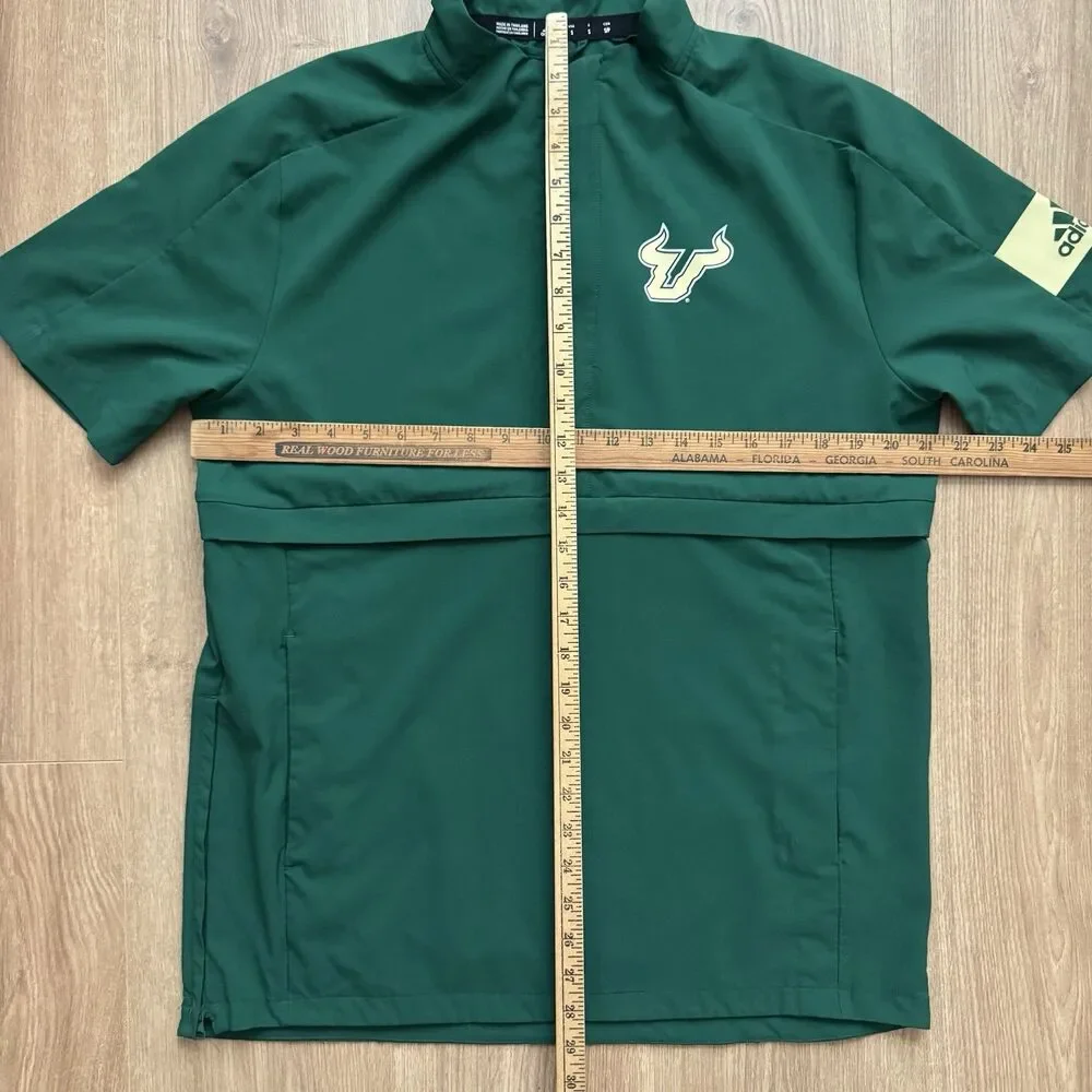 USF South Florida Bulls Adidas S Coach Team Issued Sideline Pullover Zip Shirt